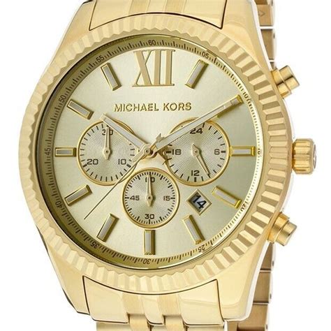 michael kors mk8281 lexington gold tone stainless steel watch|Michael Kors gold tone.